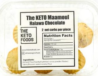 The Keto Food Maamoul Halawa Chocolate – 6 Pcs