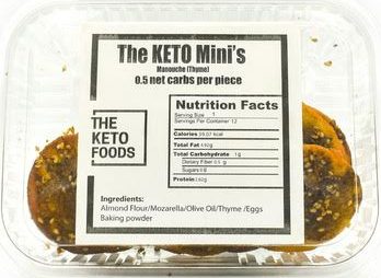 The Keto Food Mini Manouche Thyme – 12 Pcs
