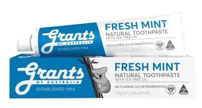 Grants Of Australia Fresh Mint Toothpaste 110g – Fluoride Free