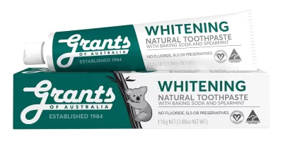 Grants Of Australia Whitening Spearmint Toothpaste 110g – Fluoride Free