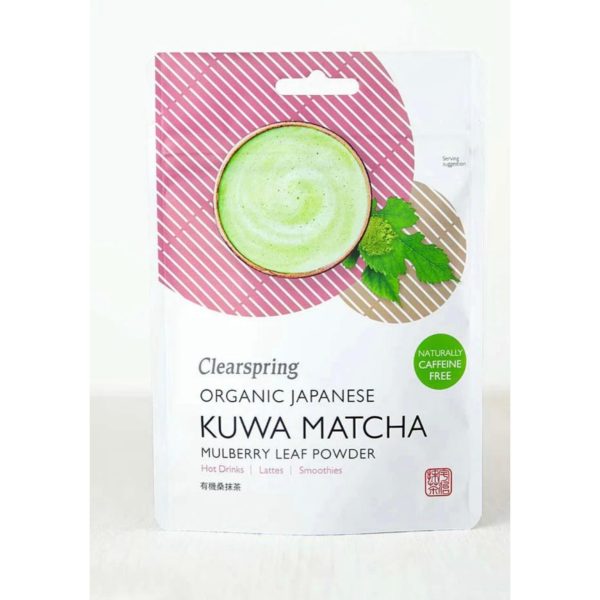 Clearspring Organic Japanese Kuwa Matcha – Caffeine Free Mulberry Leaf Powder 40g