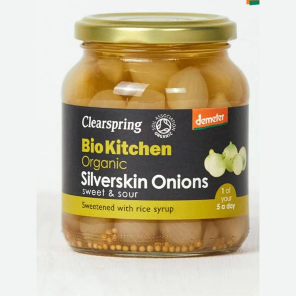 Clearspring Silverskin Onions Sweet & Sour (pickled) 340g