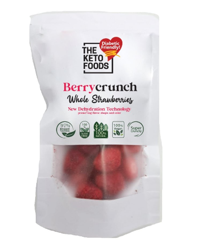 The Keto Food Berry Crunch Whole Strawberry 15g